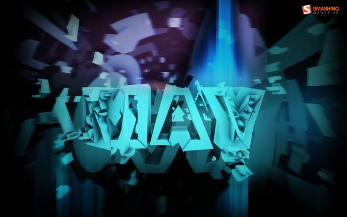 май, 3d, smashingmagazine, надпись, минимализм