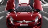 citroen, красное авто