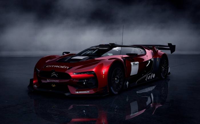 красный citroen ситроян